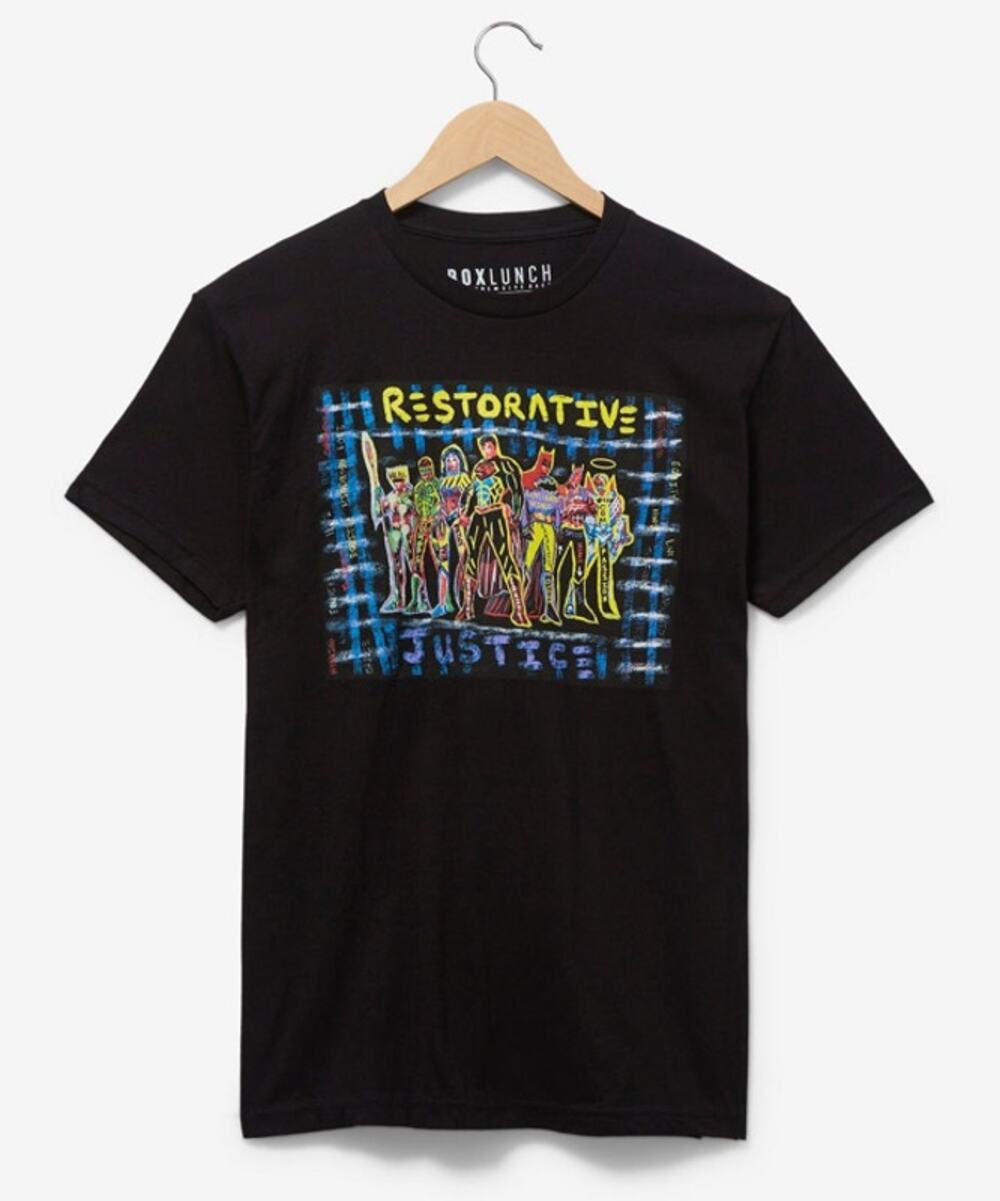 DC Comics Men's Justice League Restorative Justice Black T-Shirt Size 2X New